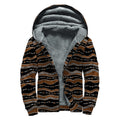 Australian Aboriginal Indigenous Print Sherpa Lined Zip Up Hoodie
