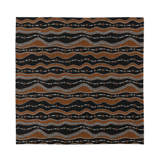Australian Aboriginal Indigenous Print Silk Bandana