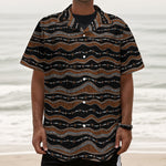 Australian Aboriginal Indigenous Print Textured Short Sleeve Shirt