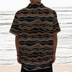 Australian Aboriginal Indigenous Print Textured Short Sleeve Shirt