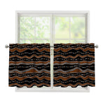 Australian Aboriginal Indigenous Print Tier Curtains