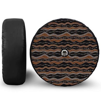 Australian Aboriginal Indigenous Print Tire Cover With Camera Hole