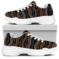 Australian Aboriginal Indigenous Print White Chunky Shoes