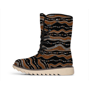 Australian Aboriginal Indigenous Print Winter Boots