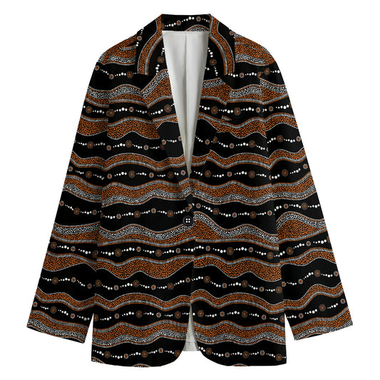 Australian Aboriginal Indigenous Print Women's Blazer