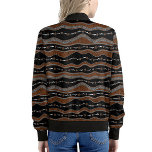 Australian Aboriginal Indigenous Print Women's Bomber Jacket