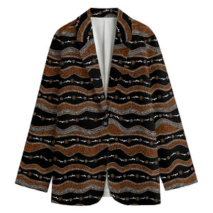 Australian Aboriginal Indigenous Print Women's Cotton Blazer