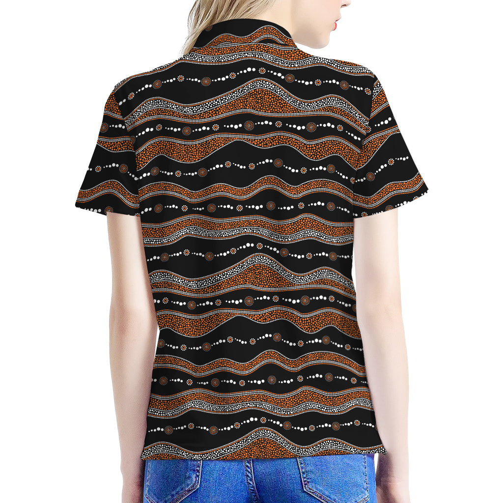 Australian Aboriginal Indigenous Print Women's Polo Shirt