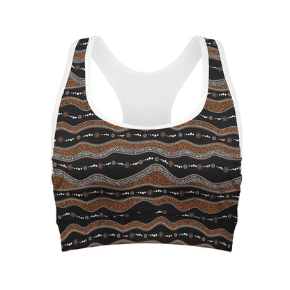 Australian Aboriginal Indigenous Print Women's Sports Bra