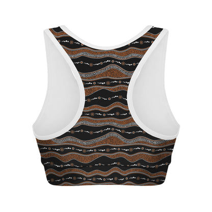 Australian Aboriginal Indigenous Print Women's Sports Bra