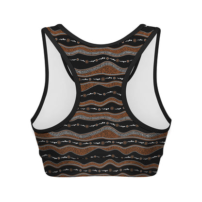Australian Aboriginal Indigenous Print Women's Sports Bra
