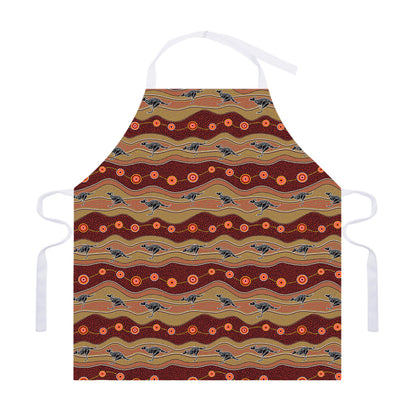 Australian Aboriginal Kangaroo Print Adjustable Apron