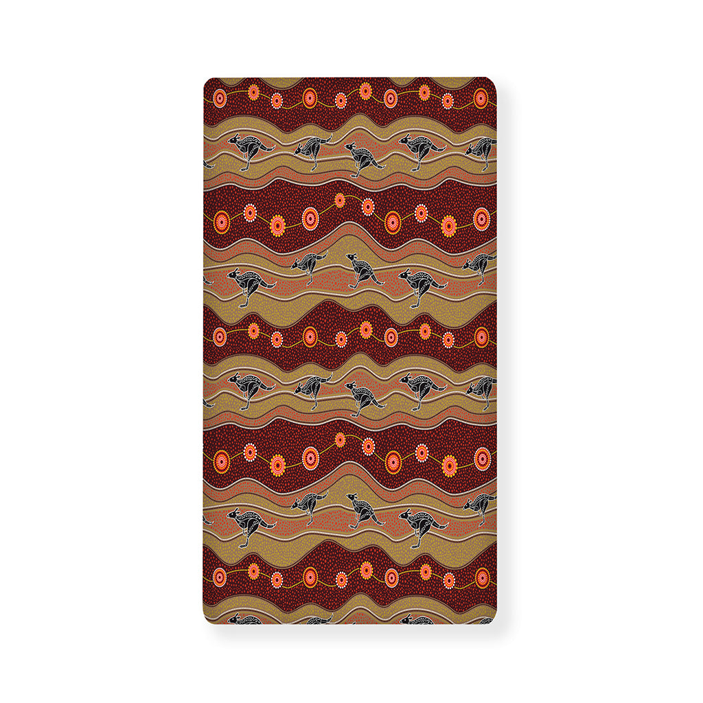 Australian Aboriginal Kangaroo Print Baby Crib Sheet