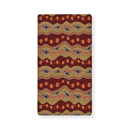 Australian Aboriginal Kangaroo Print Baby Crib Sheet