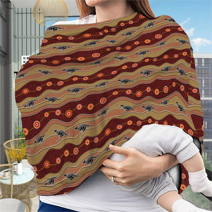 Australian Aboriginal Kangaroo Print Baby Seat Cover