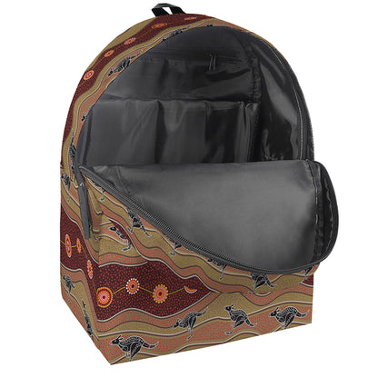 Australian Aboriginal Kangaroo Print Backpack