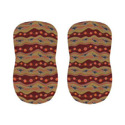 Australian Aboriginal Kangaroo Print Bar Stool Covers