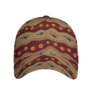 Australian Aboriginal Kangaroo Print Baseball Cap