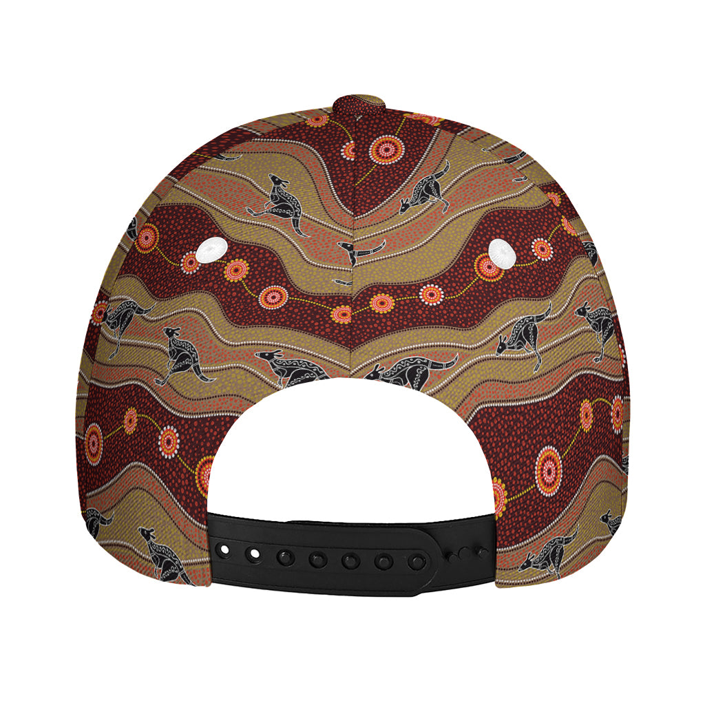 Australian Aboriginal Kangaroo Print Baseball Cap