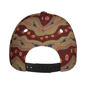 Australian Aboriginal Kangaroo Print Baseball Cap