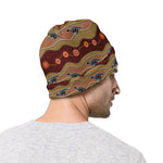 Australian Aboriginal Kangaroo Print Beanie