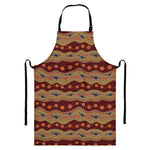 Australian Aboriginal Kangaroo Print Bib Apron With Pocket