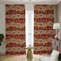 Australian Aboriginal Kangaroo Print Dimout Pencil Pleat Curtains