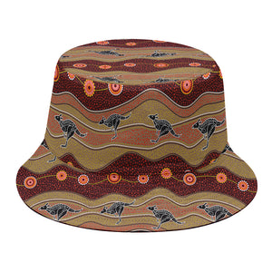 Australian Aboriginal Kangaroo Print Bucket Hat