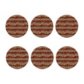 Australian Aboriginal Kangaroo Print Coaster Set