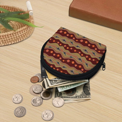 Australian Aboriginal Kangaroo Print Coin Purse
