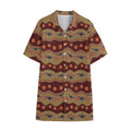 Australian Aboriginal Kangaroo Print Cotton Hawaiian Shirt