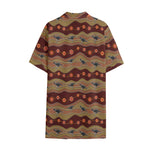 Australian Aboriginal Kangaroo Print Cotton Hawaiian Shirt