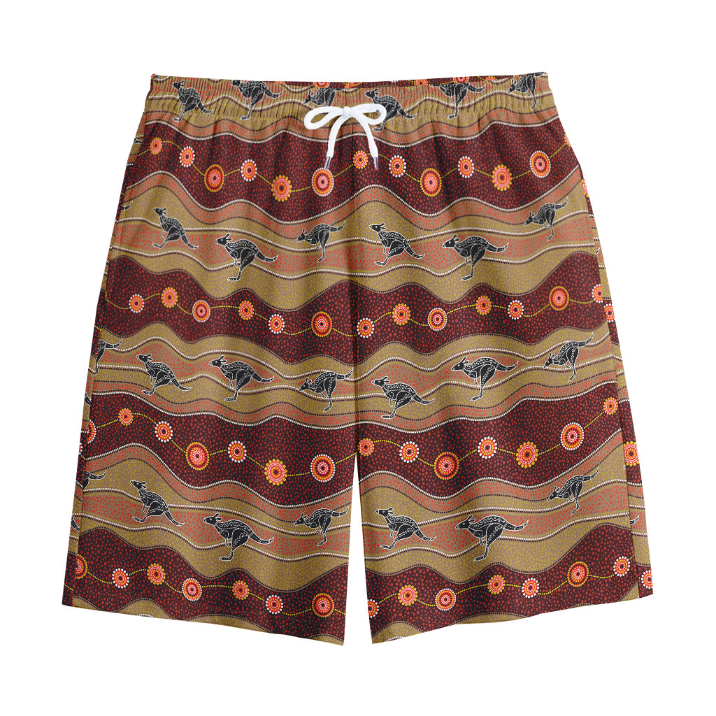 Australian Aboriginal Kangaroo Print Cotton Shorts
