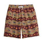 Australian Aboriginal Kangaroo Print Cotton Shorts