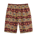 Australian Aboriginal Kangaroo Print Cotton Shorts