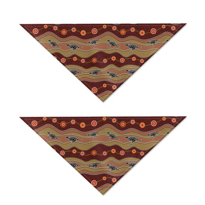 Australian Aboriginal Kangaroo Print Dog Bandana
