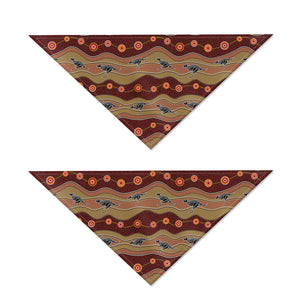 Australian Aboriginal Kangaroo Print Dog Bandana