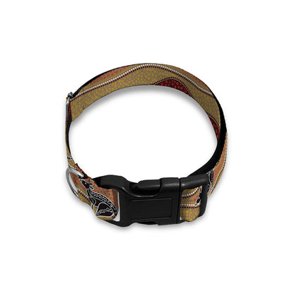 Australian Aboriginal Kangaroo Print Dog Collar