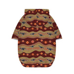 Australian Aboriginal Kangaroo Print Dog Zip Up Hoodie