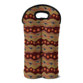 Australian Aboriginal Kangaroo Print Double Neoprene Wine Tote