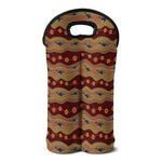Australian Aboriginal Kangaroo Print Double Neoprene Wine Tote