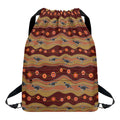 Australian Aboriginal Kangaroo Print Drawstring Backpack
