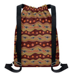 Australian Aboriginal Kangaroo Print Drawstring Backpack