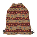 Australian Aboriginal Kangaroo Print Drawstring Bag