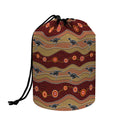 Australian Aboriginal Kangaroo Print Drawstring Makeup Bag