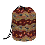Australian Aboriginal Kangaroo Print Drawstring Makeup Bag