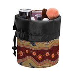 Australian Aboriginal Kangaroo Print Drawstring Makeup Bag