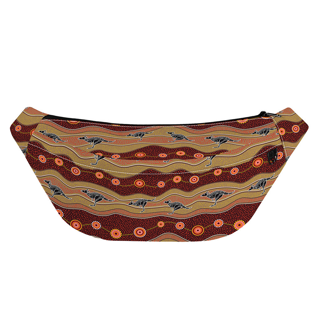 Australian Aboriginal Kangaroo Print Fanny Pack