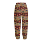 Australian Aboriginal Kangaroo Print Fleece Lined Knit Pants