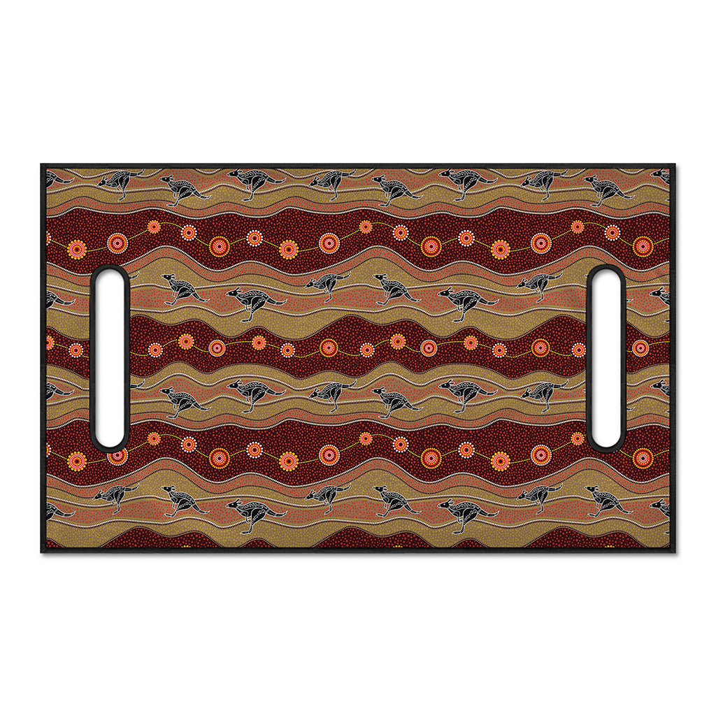 Australian Aboriginal Kangaroo Print Golf Cart Seat Cover
